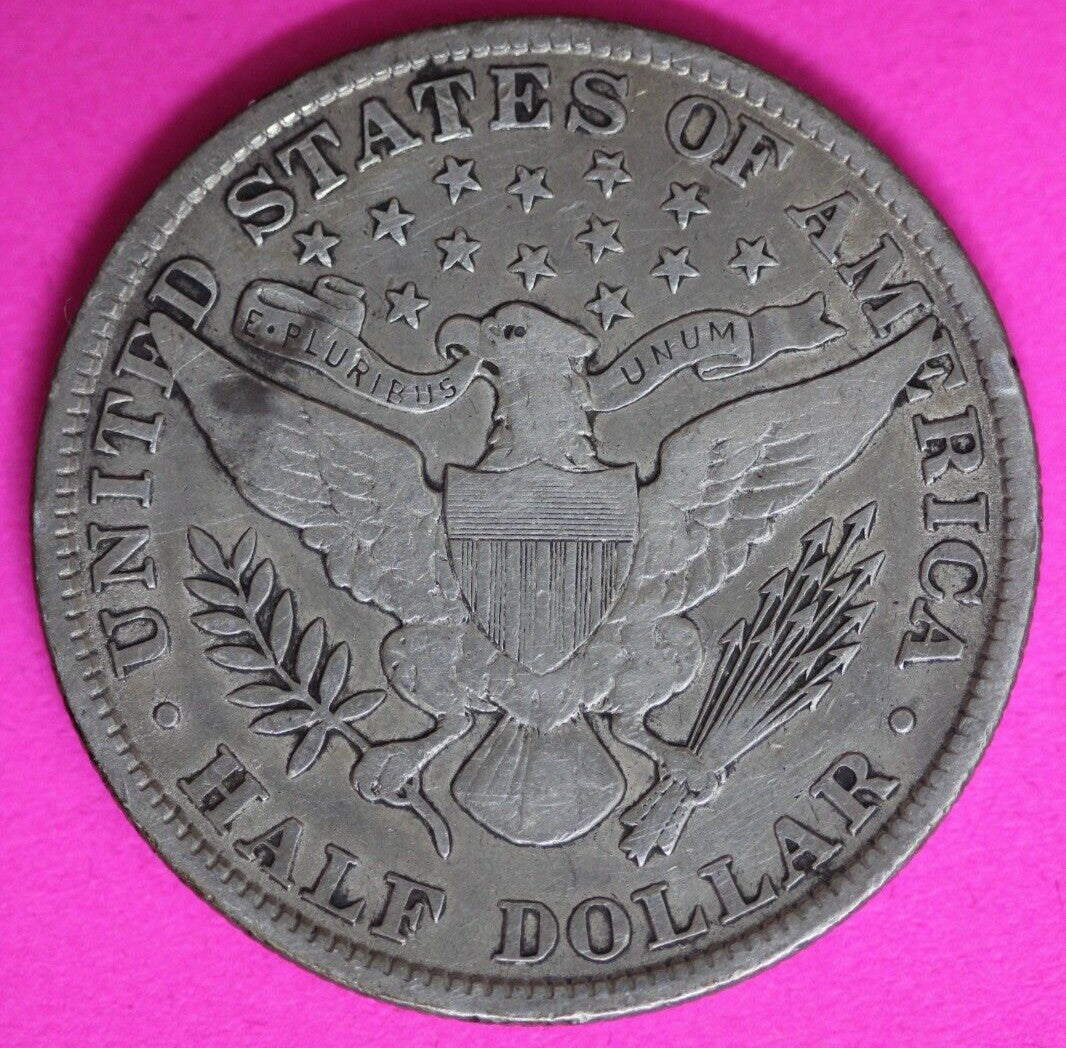 1907 P Barber Liberty Half Dollar Silver Coin Better Grade Philadelphia Mint 83