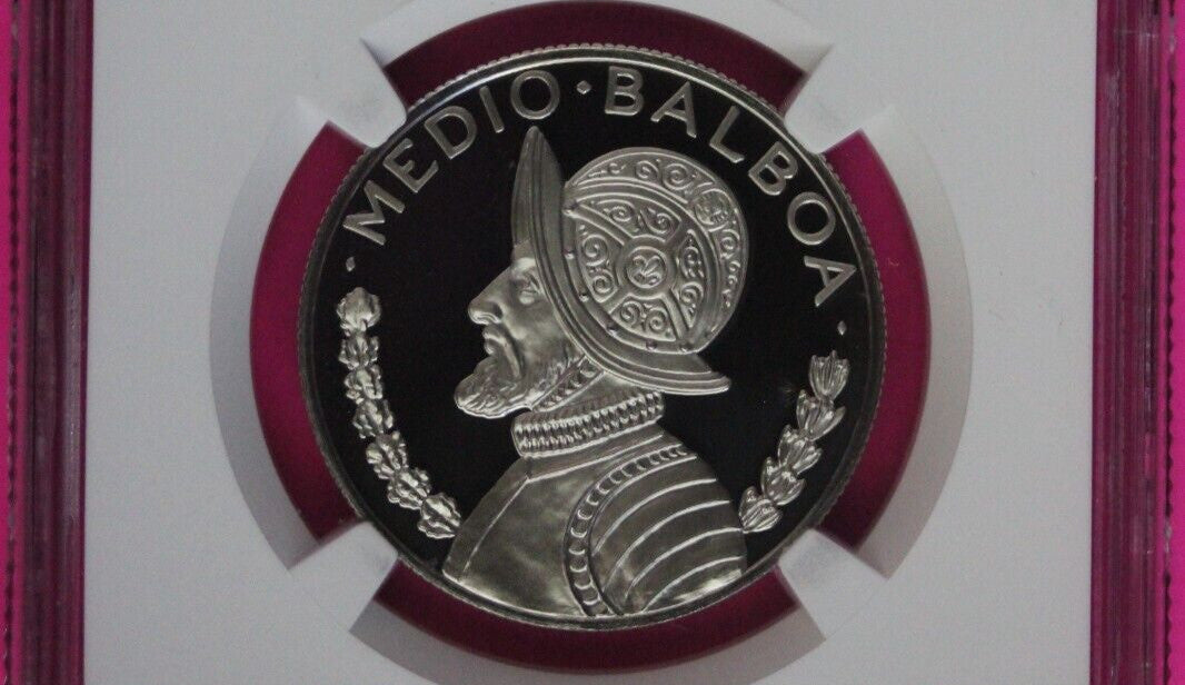 1984 Panama PF 69 Ultra Cameo Proof 1/2 Balboa NGC Graded Authentic Slab 1044