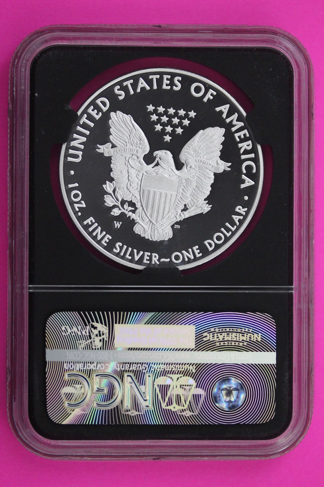 2016 W PF 70 Proof DCAM Silver American Eagle Lettered Edge NGC Jones Sig 533