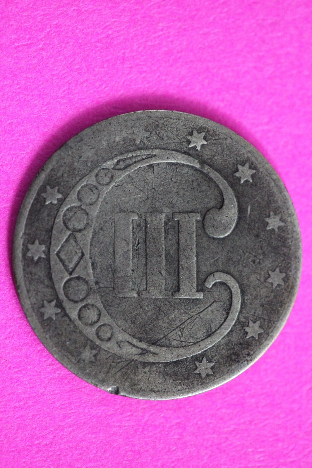 1853 Trime 3 Three Cent Silver Dime Exact Coin Shown In Pics Key Date 56