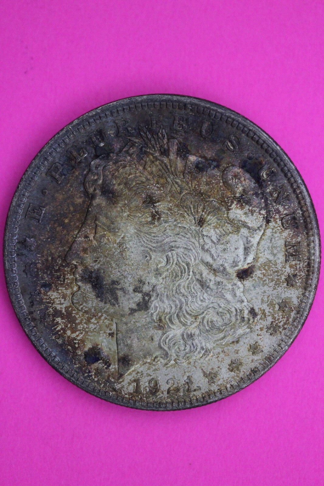 Nicely Toned 1921 P Liberty Morgan Silver Dollar Coin Guaranteed Authentic 105N