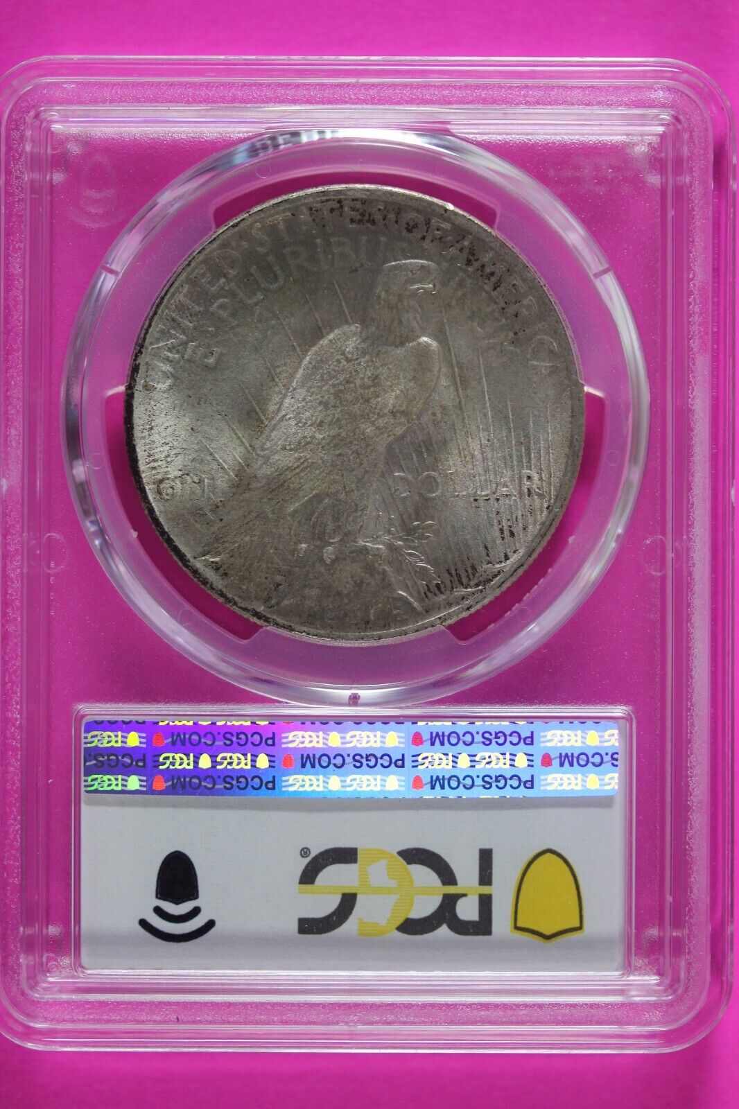 Toned 1925 P MS 64 Peace Silver Dollar PCGS Graded Certified Authentic Slab 923