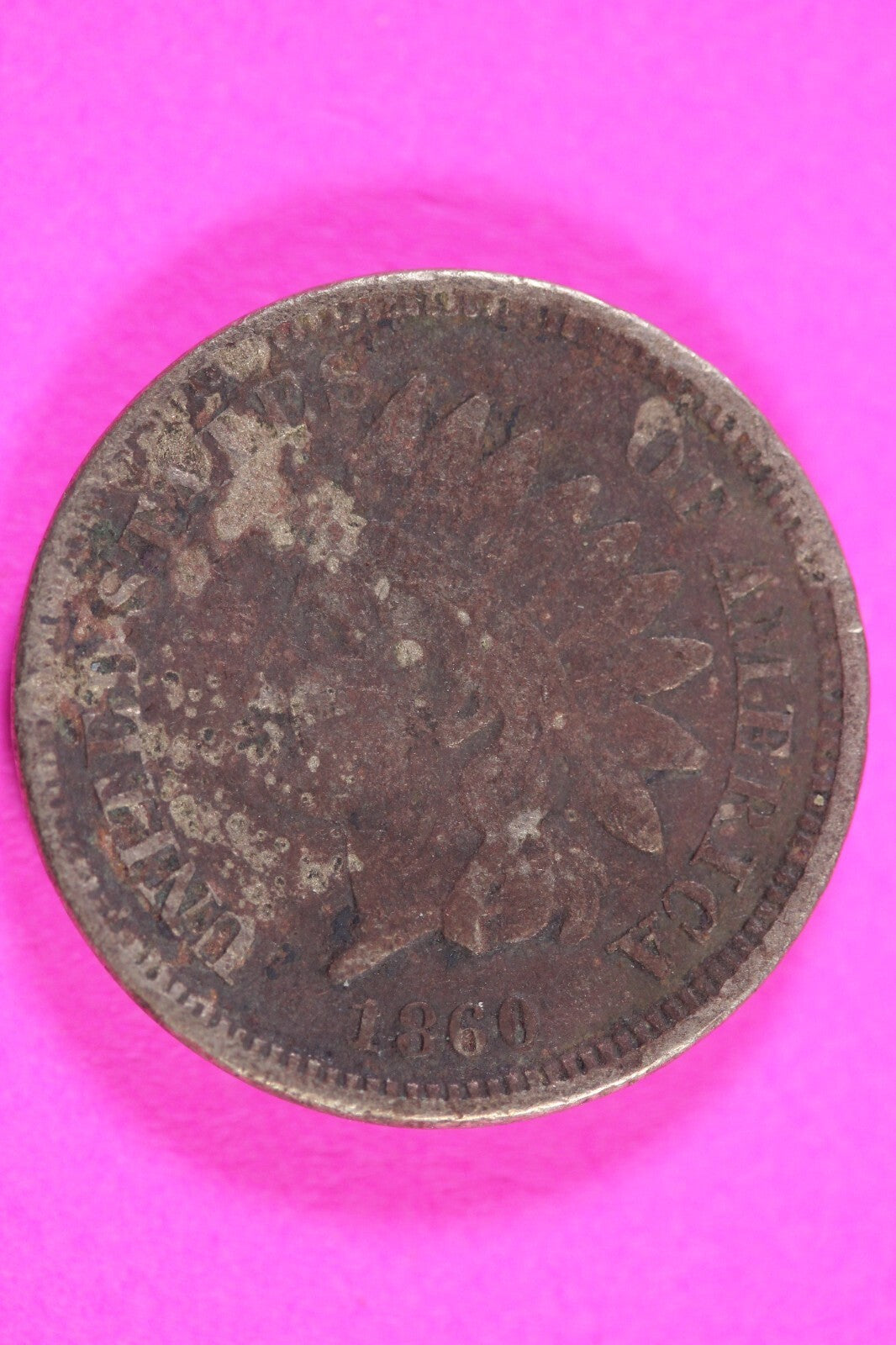 1860 Copper Nickel Indian Head Cent Penny Rare Type Coin Exact Coin Pictured 288