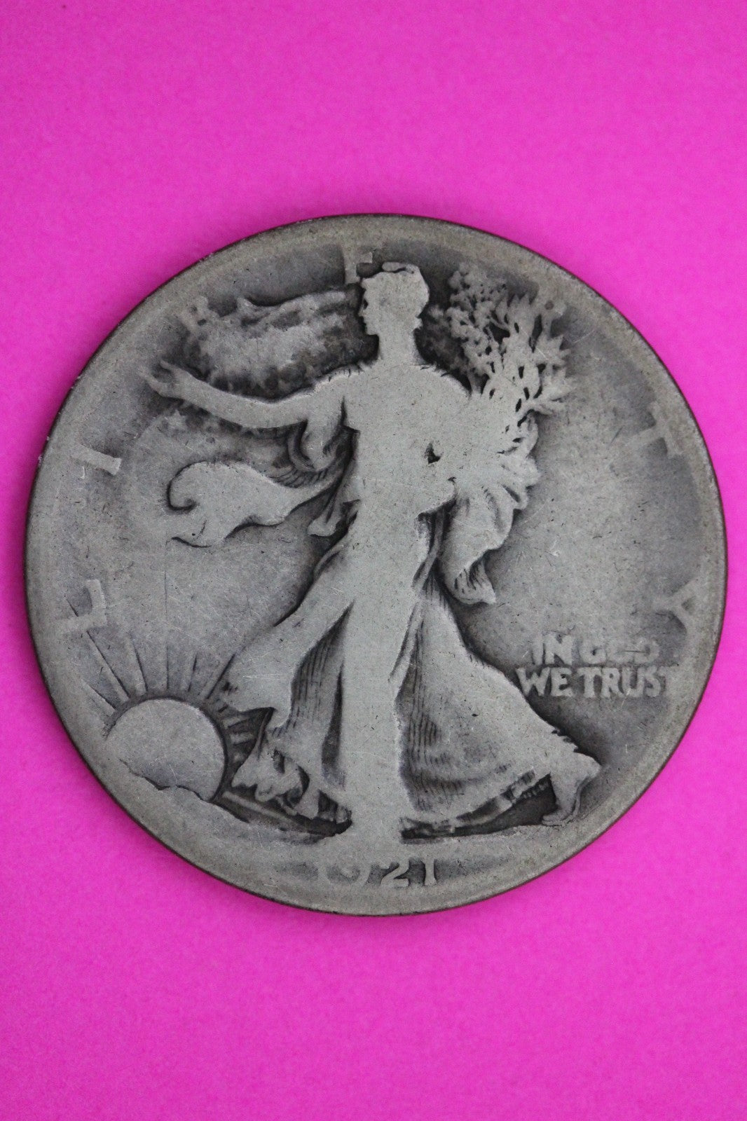 1921 S Walking Liberty Silver Half Dollar Guaranteed Authentic Genuine Coin 2314