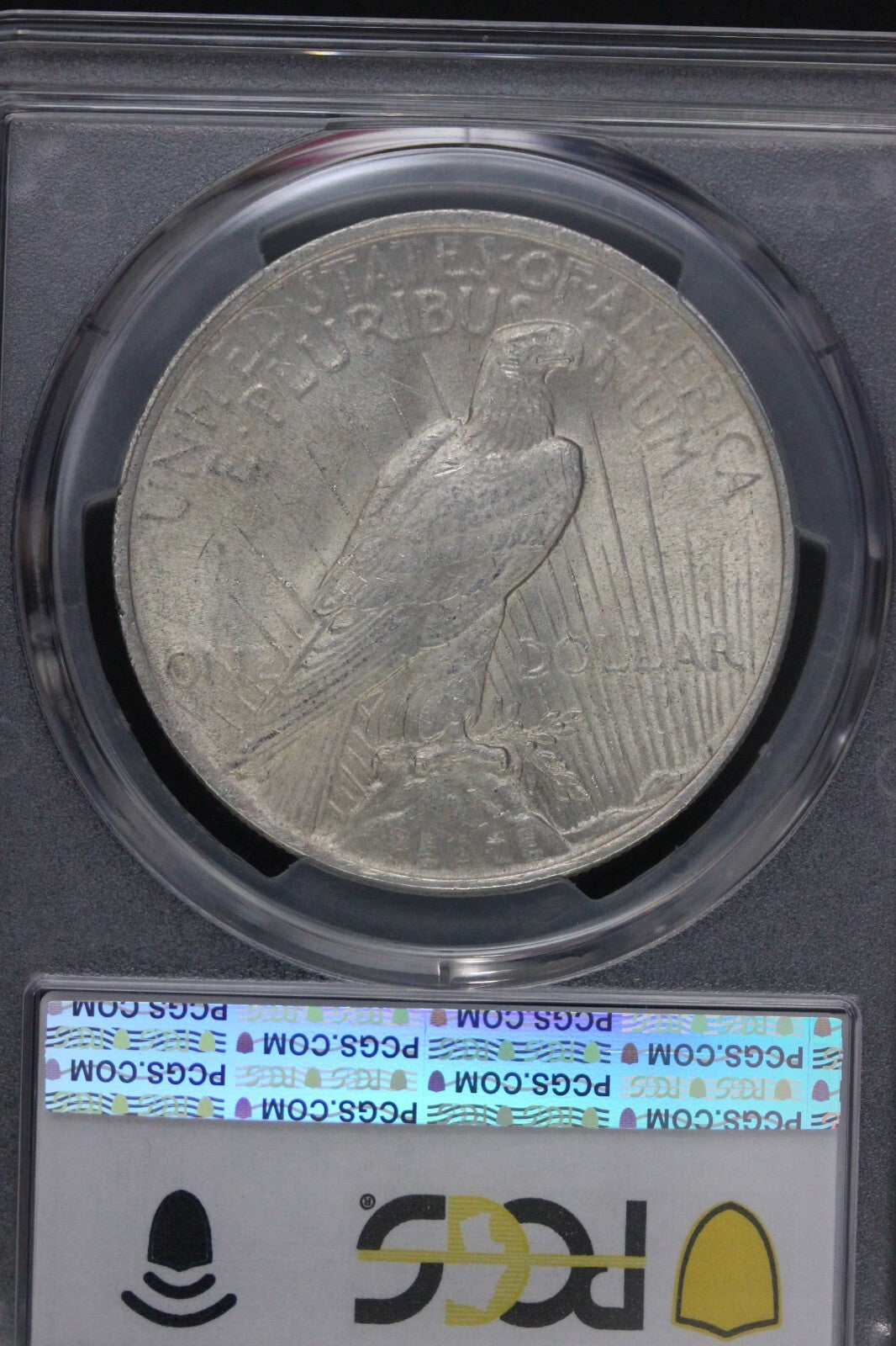 Toned 1923 P MS 62 Peace Silver Dollar PCGS Graded Certified Authentic Slab 72
