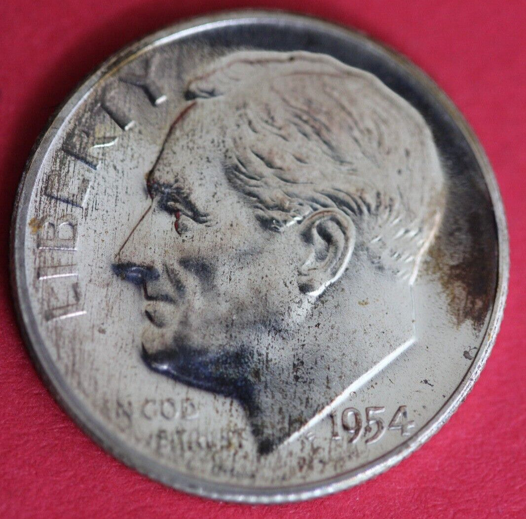 1954 Silver Proof Roosevelt Dime Exact Coin Shown 53