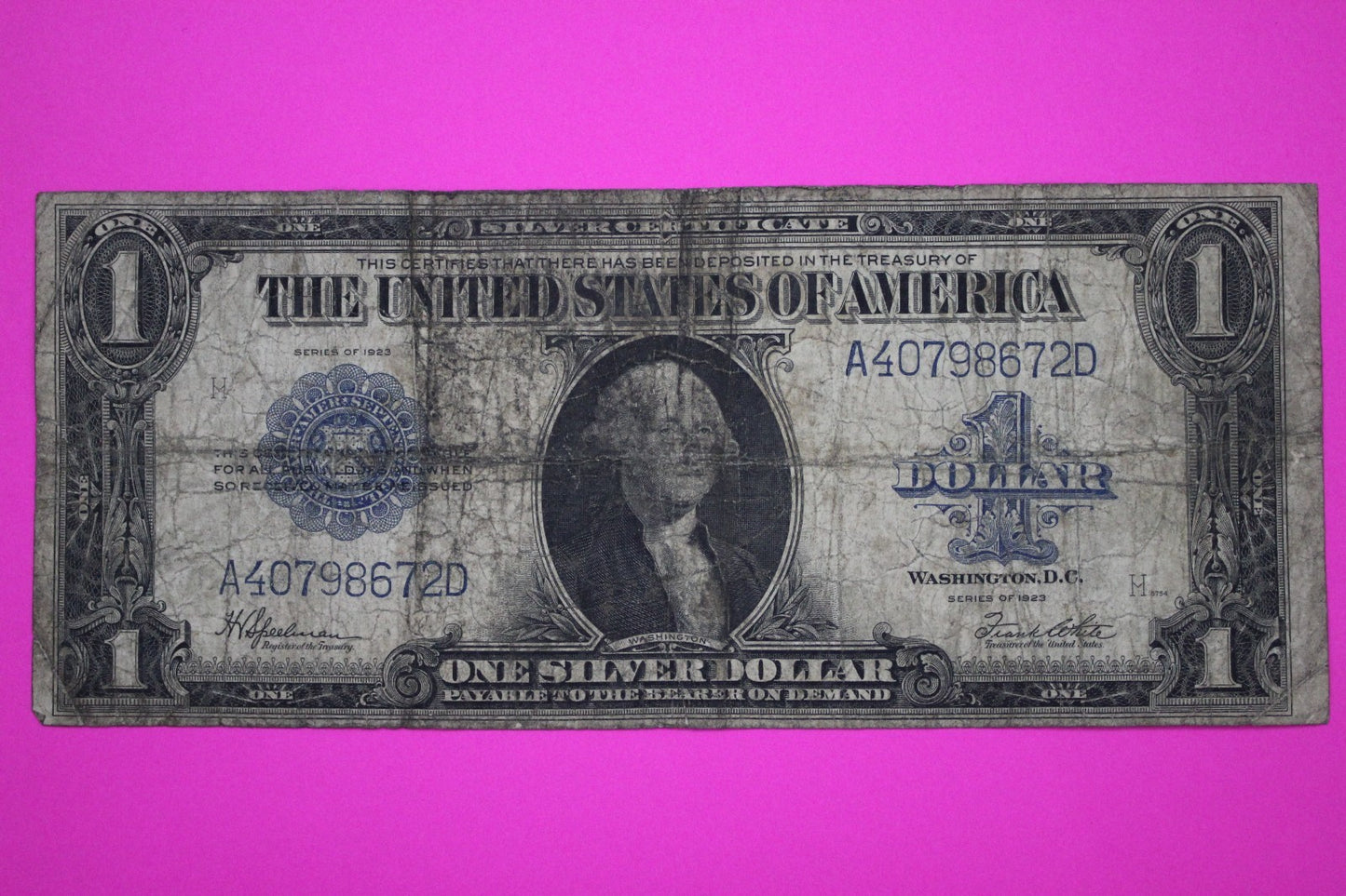 1923 $1 One Dollar Silver Certificate FR 237 Guaranteed Authentic & Genuine 31