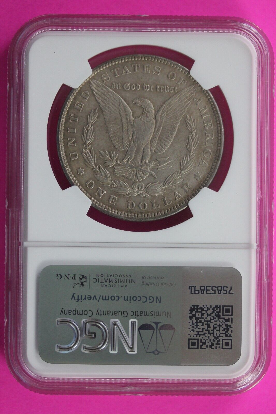 1896 P MS 63 Liberty Morgan Silver Dollar NGC Certified Graded Slab 445