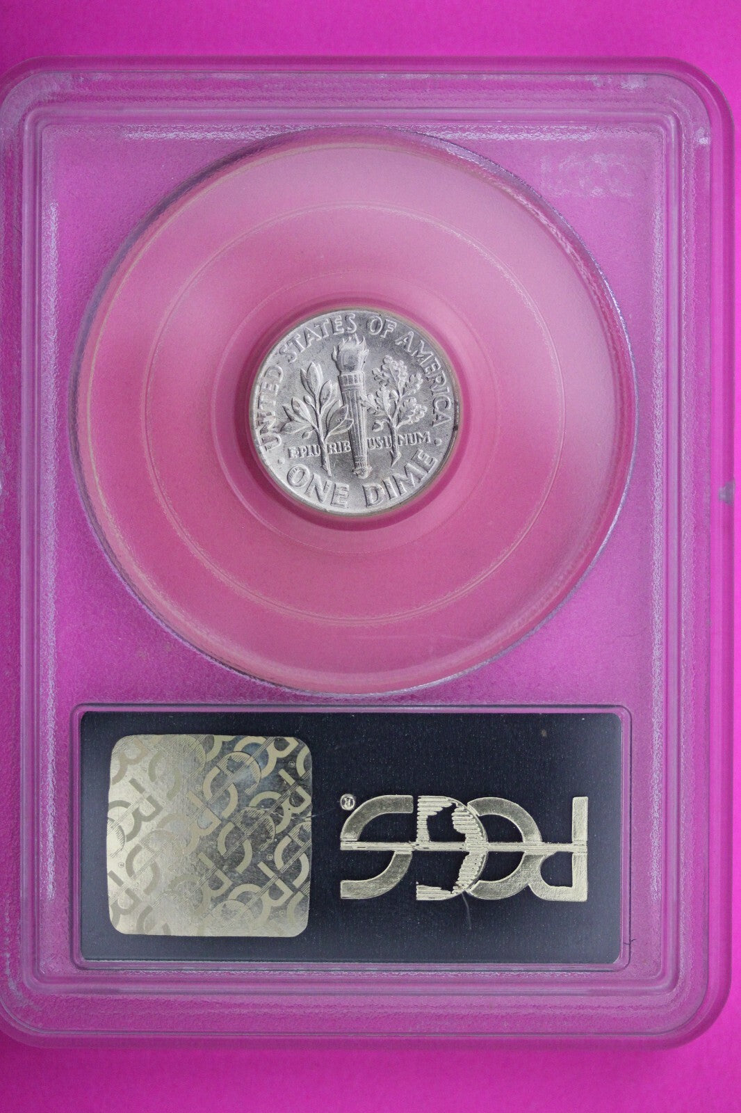 1964 P MS 64 Roosevelt Dime PCGS Green Label Sample Slab Silver Coin 384