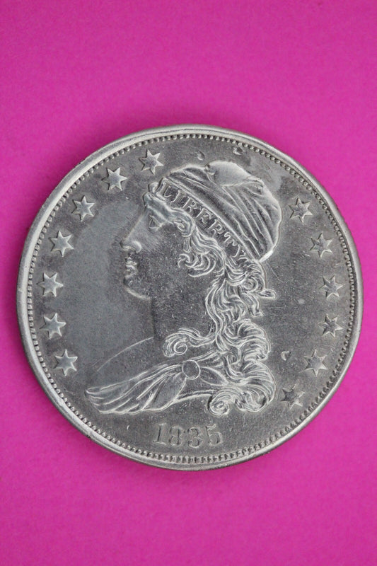 High Grade 1835 Bust Cap Quarter Lady Liberty Rare Silver Key Date Coin 01