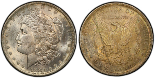 Toned 1883 O MS 62 Morgan Liberty Silver Dollar PCGS Certified Graded Slab  977