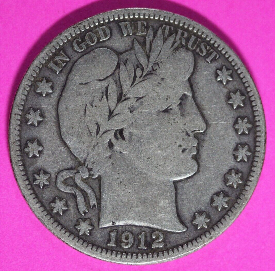 1912 P Barber Liberty Half Dollar Scarce Semi Key Date Coin Philadelphia 213