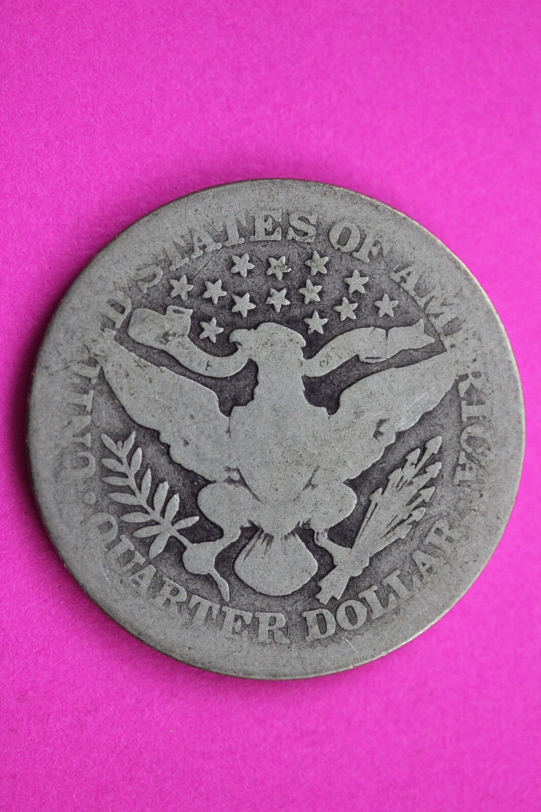 1913 P Barber Liberty Silver Quarter Scarce Guaranteed Authentic Rare Coin 0897