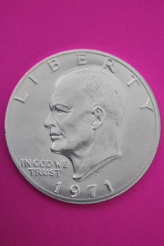 Gem BU 1971 S Ike Eisenhower 40% Silver Dollar You Get Same Coin In Pics TOM 18