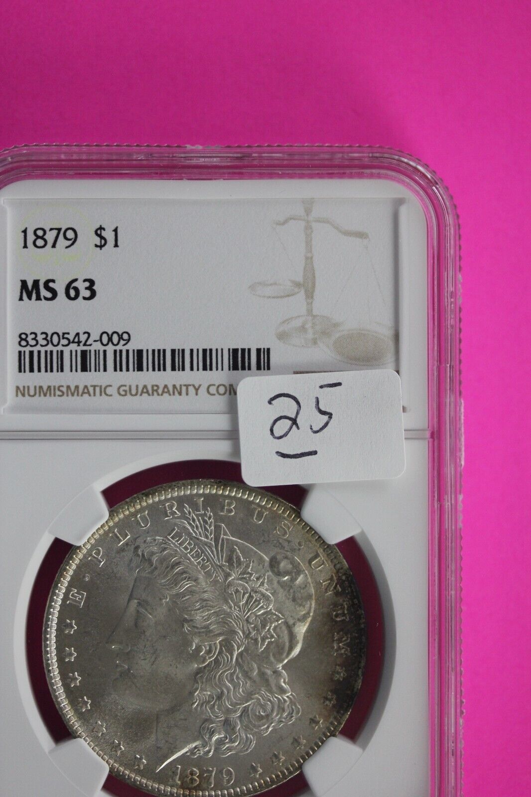 1879 P MS 63 Liberty Morgan Silver Dollar NGC Certified Graded Authentic Slab 25