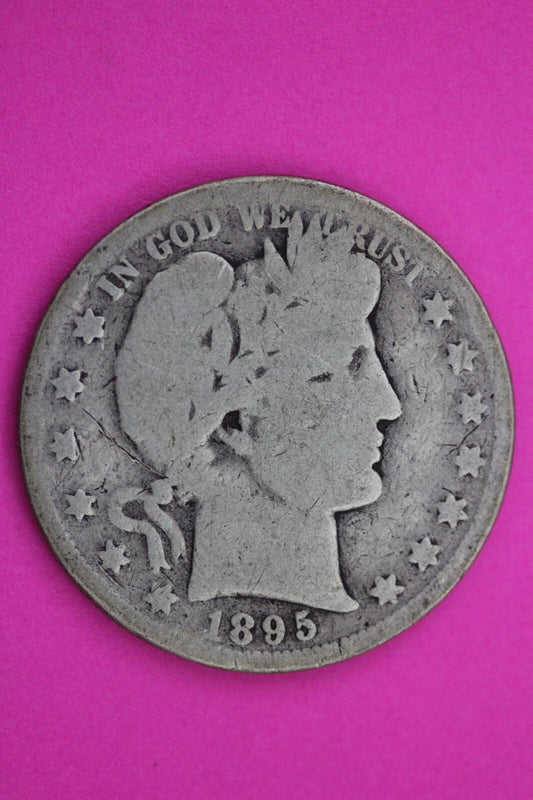 1895 S Barber Liberty Silver Half Dollar Guaranteed Authentic Key Date Coin 265N