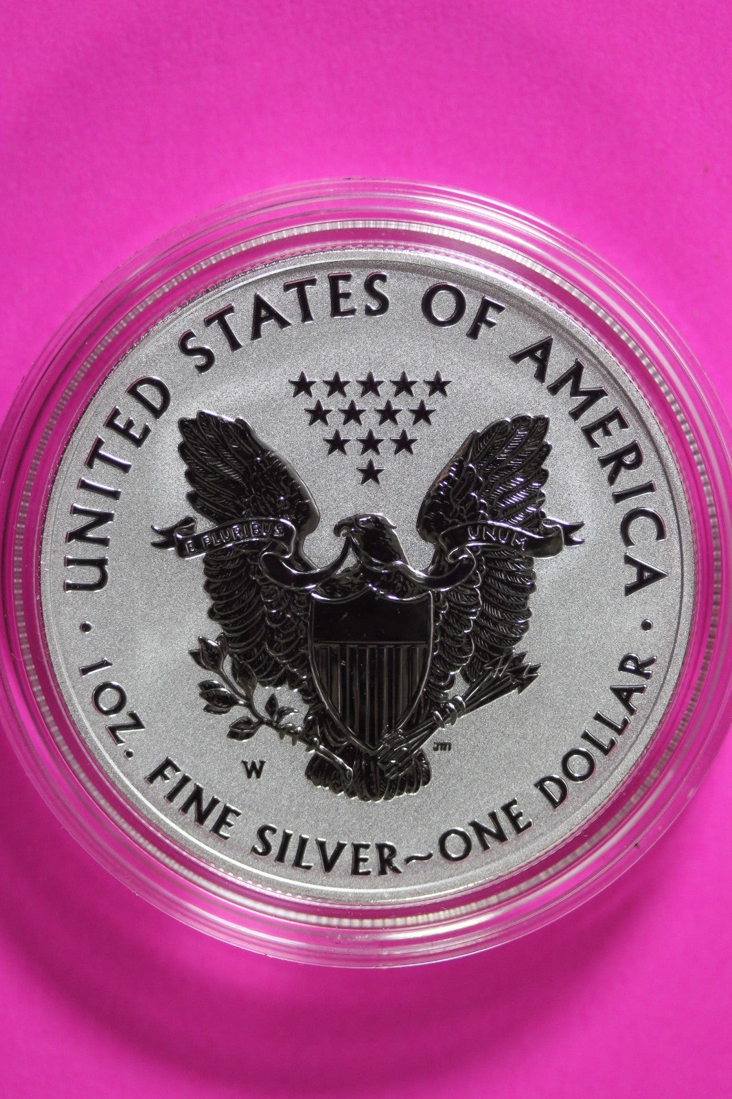 2013 W Reverse Proof Silver Eagle Coin 1 OZ .999 Fine Silver Mint Capsule C139