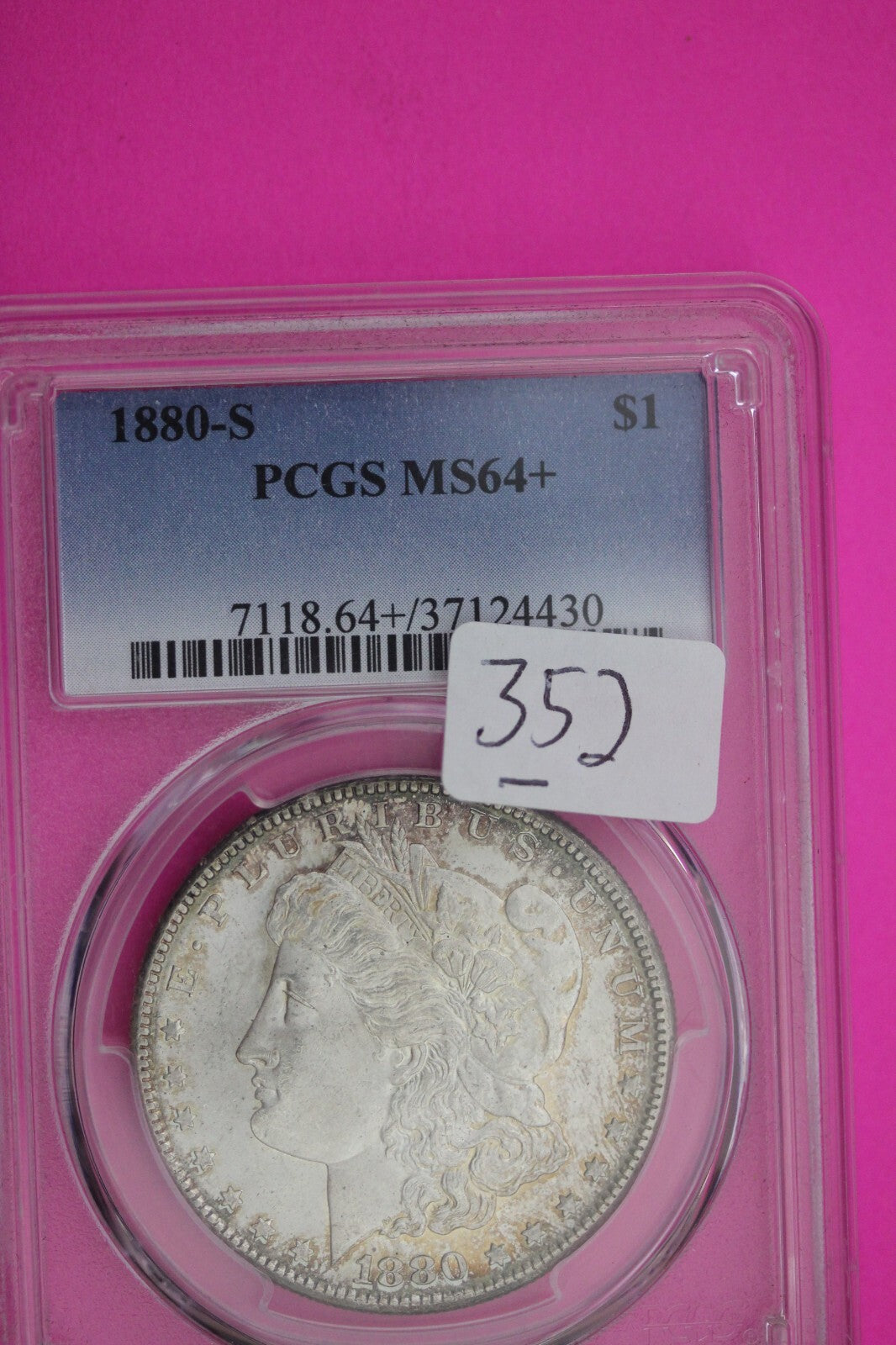 1880 S MS 64+ Liberty Morgan Silver Dollar PCGS Graded Authentic Certified 352