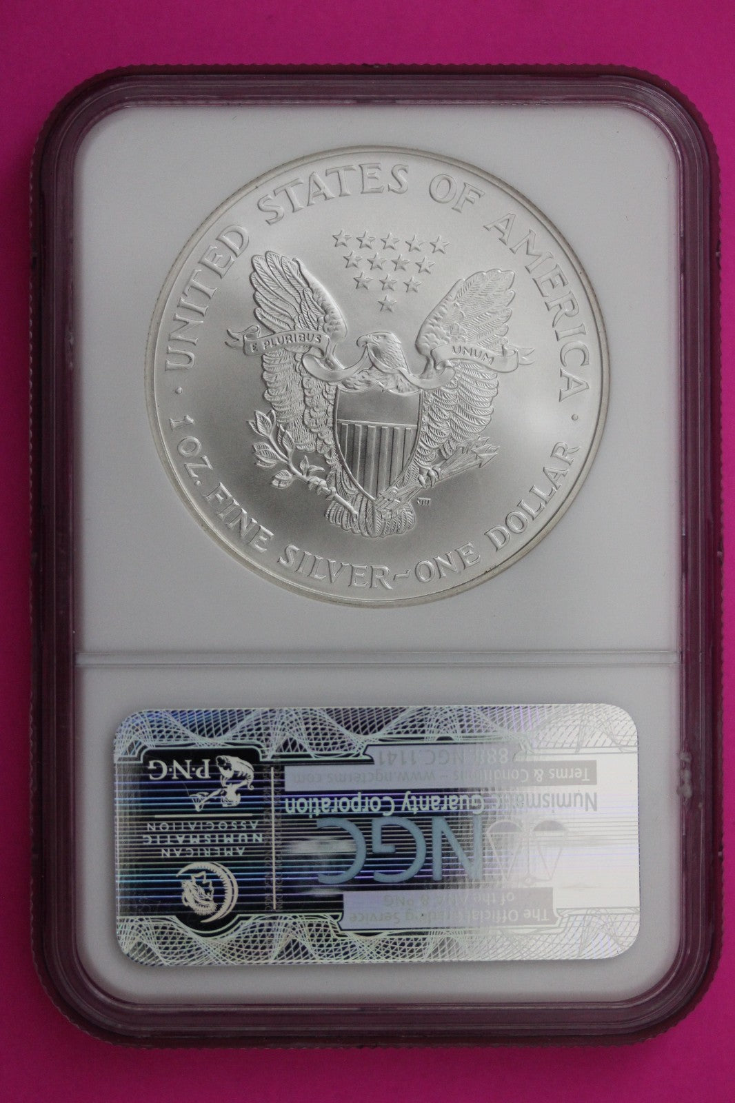 2000 MS 69 Silver American Eagle 1 OZ NGC Certified Authentic Graded Slab 292