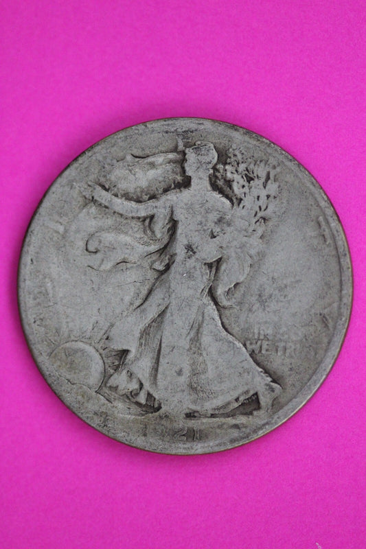 1921 D Walking Liberty Silver Half Dollar Guaranteed Authentic Genuine Coin 1503
