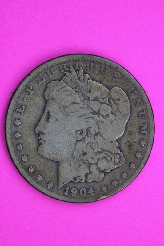 1904 S Morgan Lady Liberty Semi Key Date Silver Dollar Coin Authentic 1615