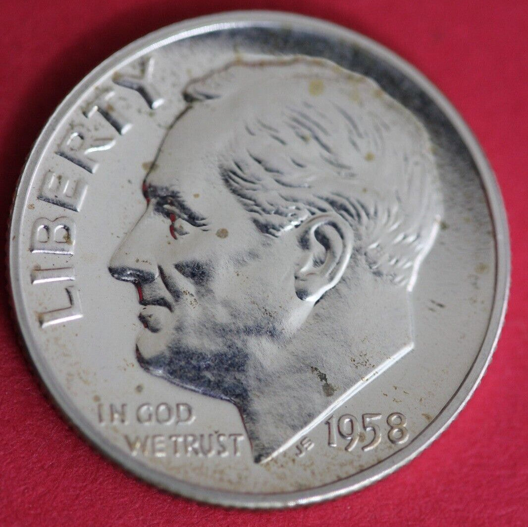 1958 Silver Proof Roosevelt Dime Exact Coin Shown  71