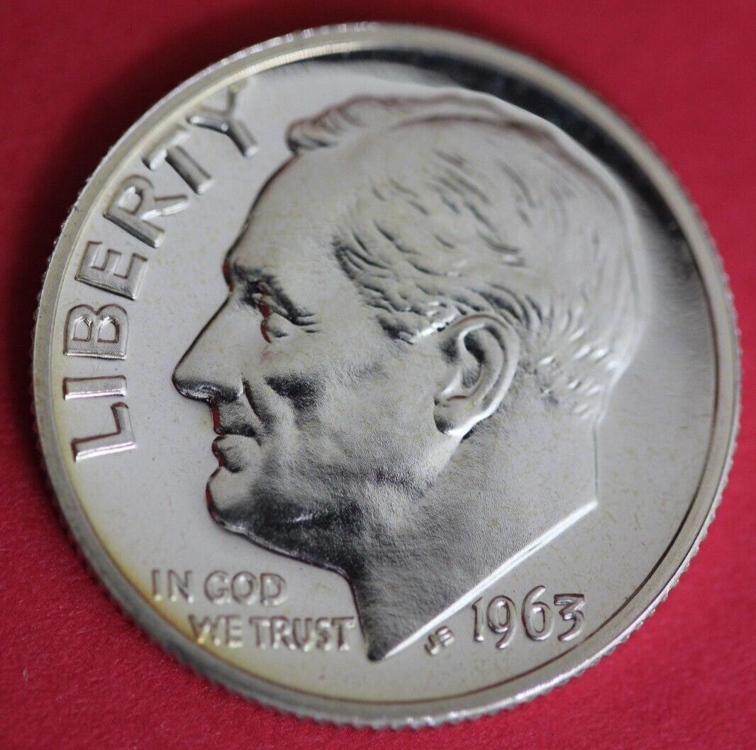 1963 Silver Proof Roosevelt Dime Exact Coin Shown Fast Shipping OCE 23