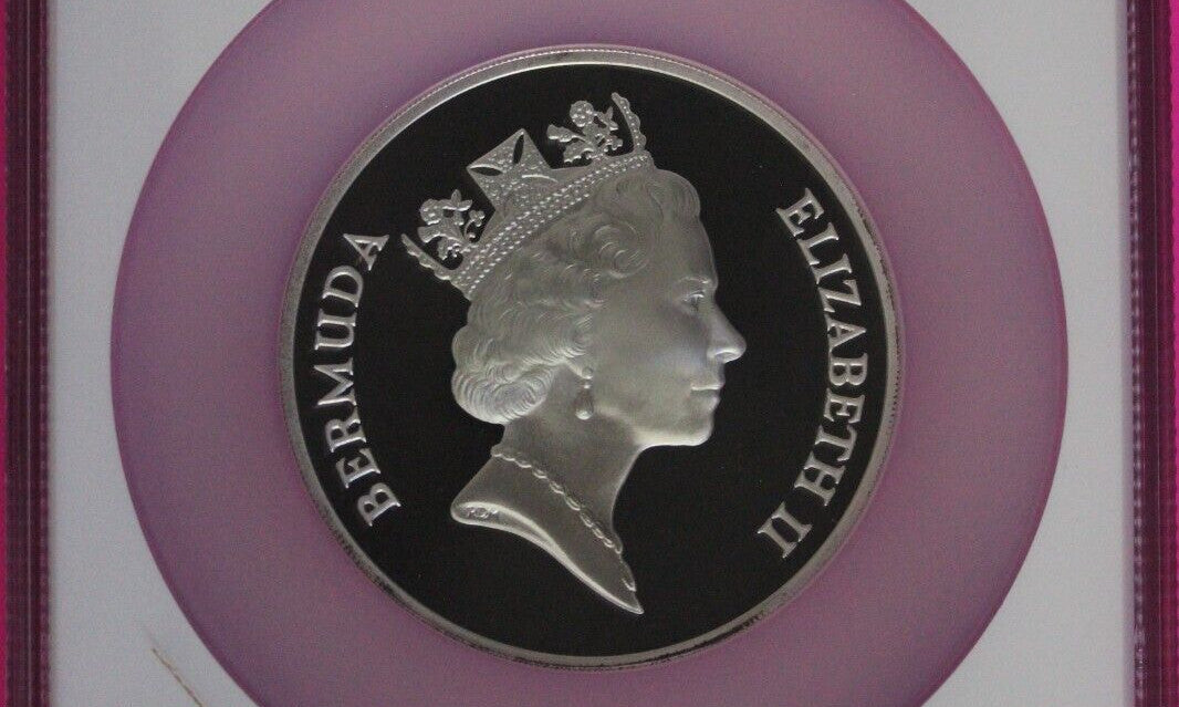 Top Pop Finest Known 1992 PF 69 Ultra Cameo Bermuda Olympic 5 OZ Silver NGC 7096