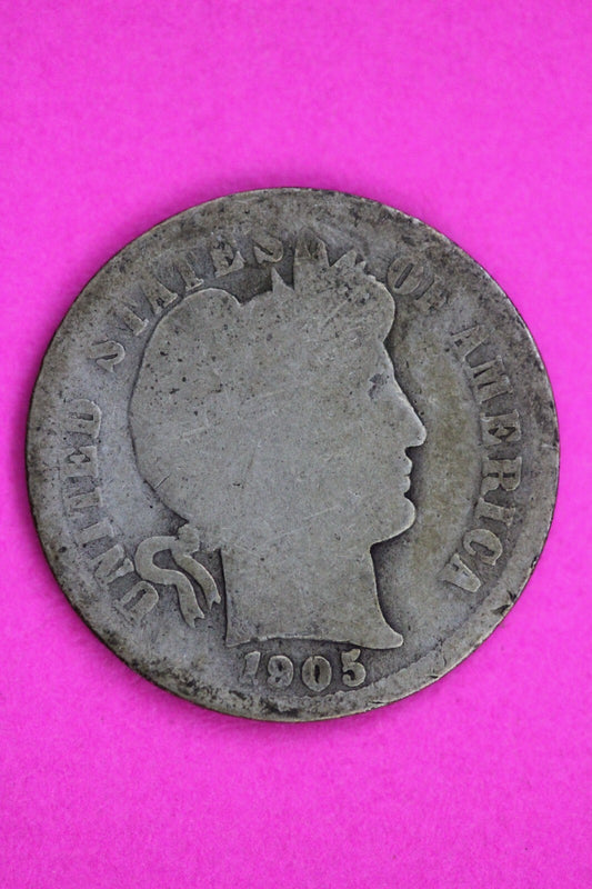 1905 O Micro O Barber Liberty Dime Silver Coin Semi Key Date Authentic Coin 1357