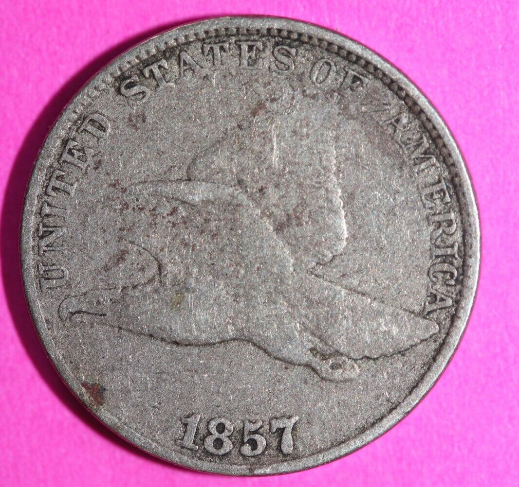 1857 Flying Eagle Cent Penny Exact Scarce Early Type Coin as Pictured 38