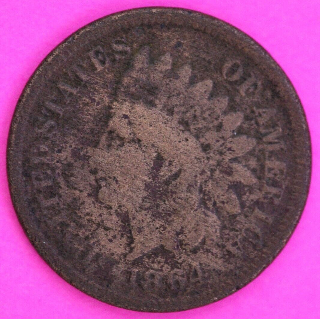 1864 L On Ribbon Bronze Indian Head Cent Penny Rare Exact Coin Shown 339