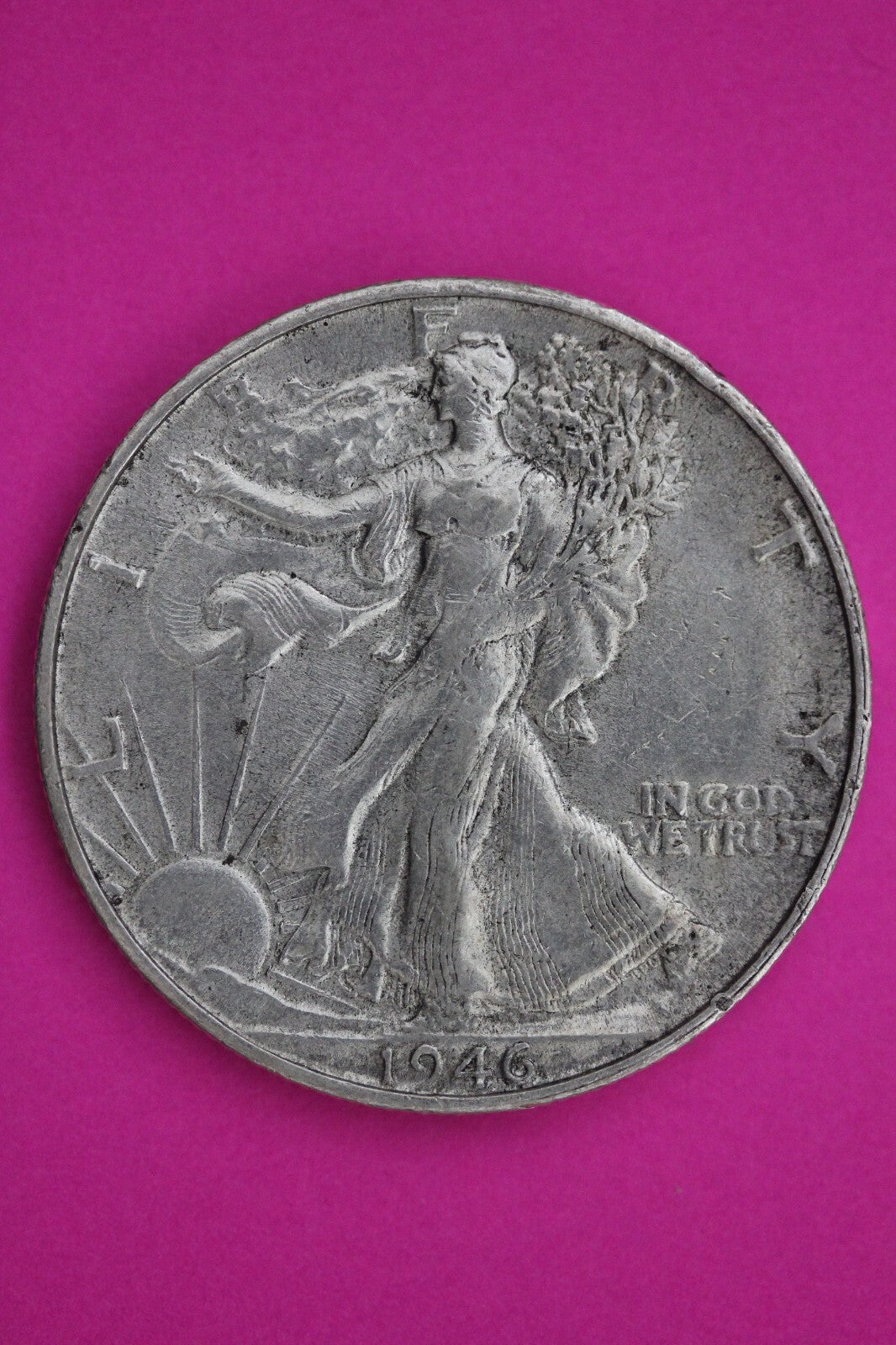 1946 S Walking Liberty Silver Half Dollar Guaranteed Authentic Genuine Coin 1338