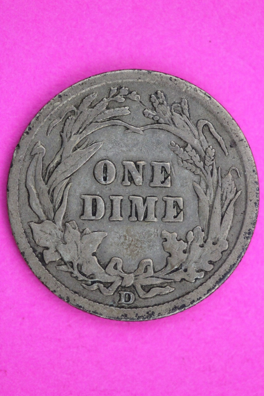 1908 D Barber Liberty Dime Scarce Semi Key Date Silver Coin Free Shipping 0090