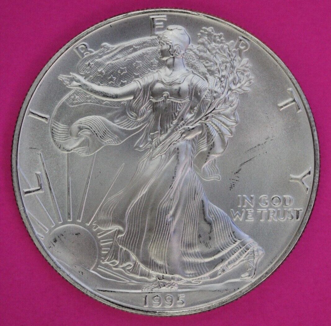 Key Date 1995 BU American Silver Eagle Key Date 1 Ounce 999 Exact Coin Shown 82