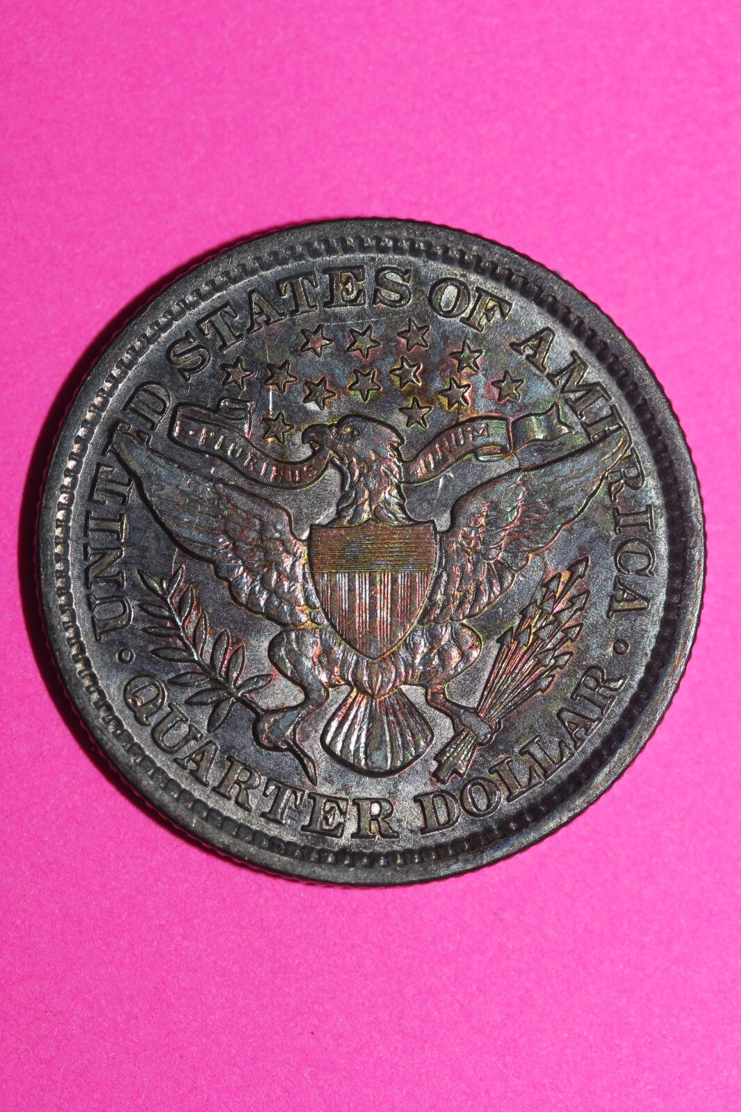Naturally Toned 1893 P Barber Liberty Silver Quarter Guaranteed Authentic 1107
