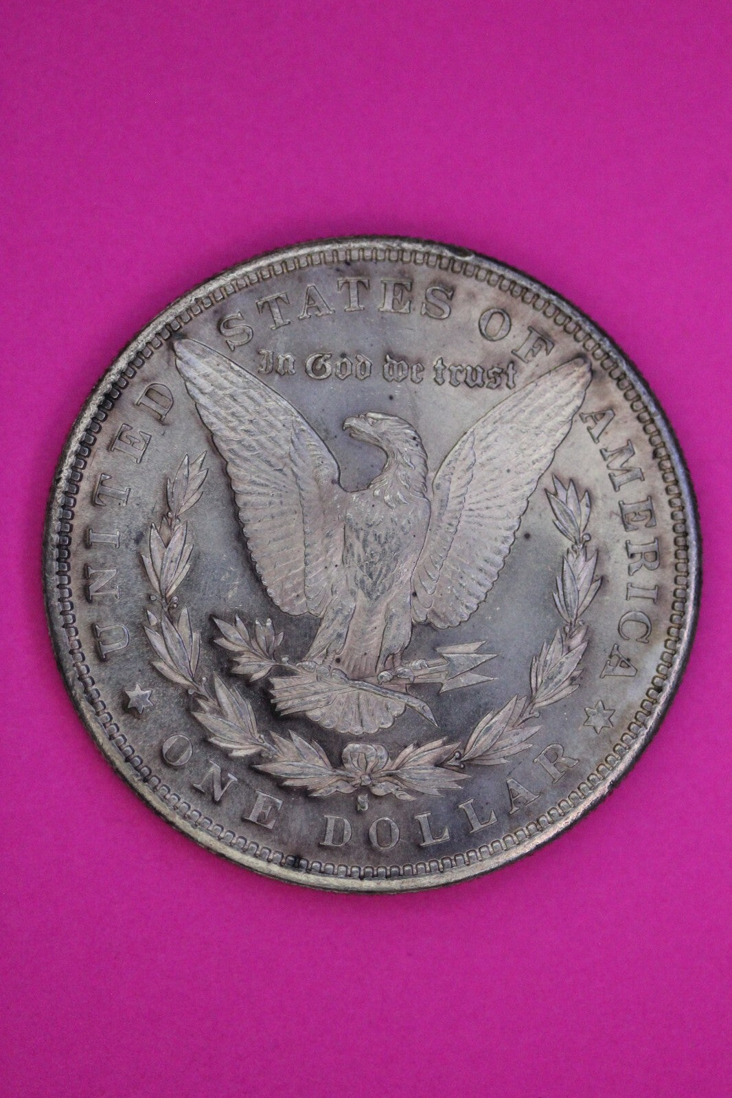 Rainbow Toned 1881 S Morgan Liberty Silver Dollar San Francisco Mint Coin 179