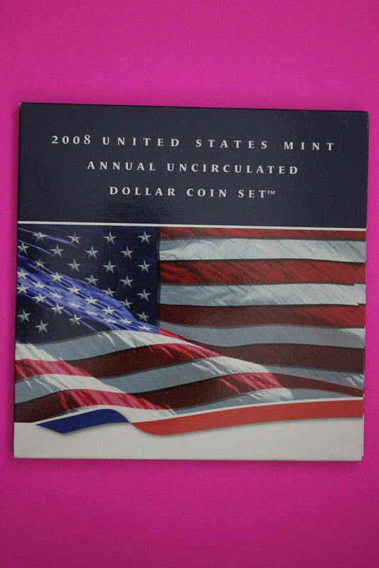 Gem 2008 Brilliant Uncirculated 6 Dollars U.S. Mint Set Silver Eagle COA 9057