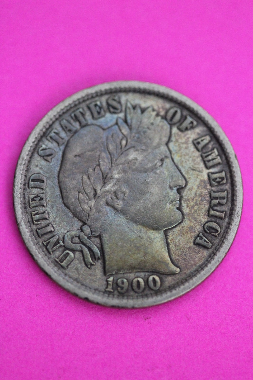 1900 P Barber Liberty Dime Scarce Semi Key Date Silver Coin Free Shipping 0085