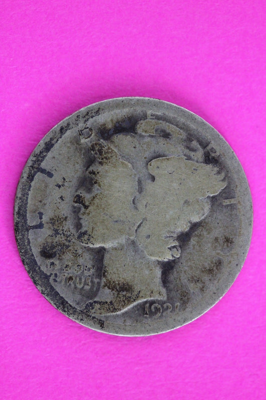 Key Date 1921 P Mercury Winged Liberty Dime Silver You Get Same Coin In Pics 08