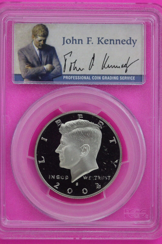 2004 S PR 69 Deep Cameo John Kennedy Clad Half Dollar JFK Label PCGS Slab 347