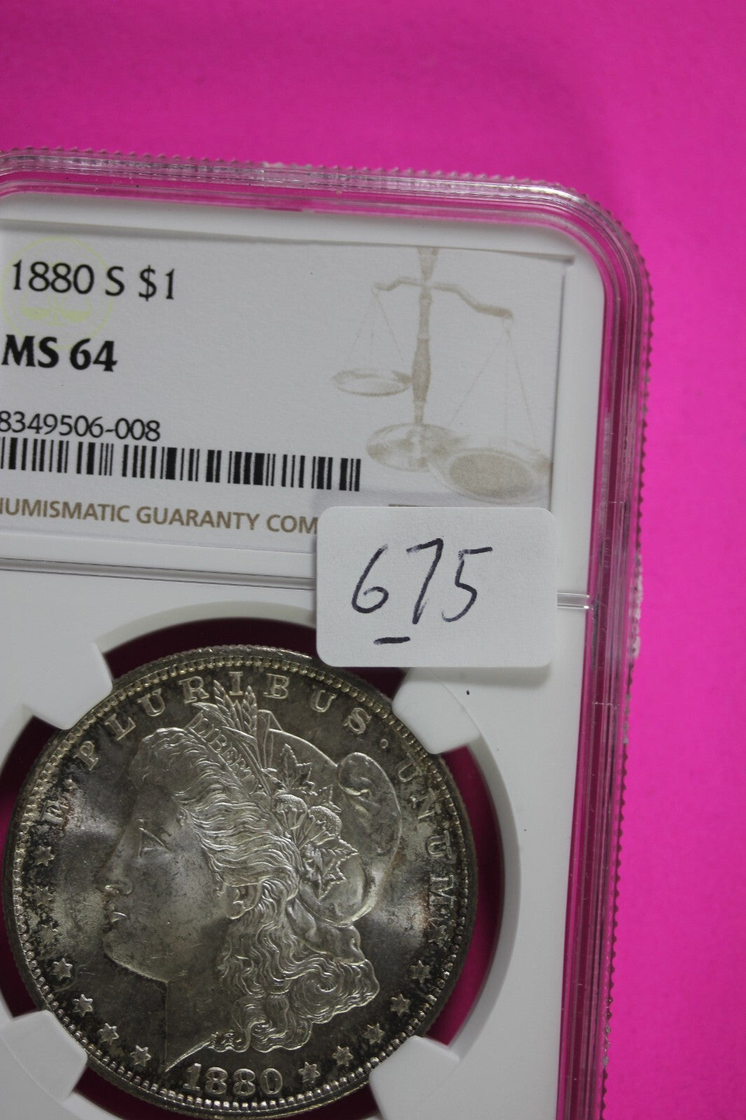 1880 S MS 63 Liberty Morgan Silver Dollar NGC Certified Graded Authentic 675