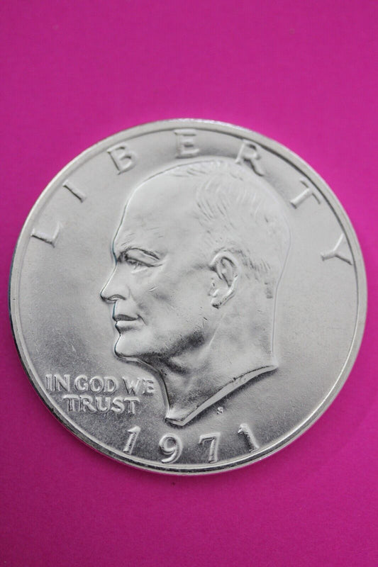 Gem BU 1971 S Ike Eisenhower 40% Silver Dollar You Get Same Coin In Pics TOM 16