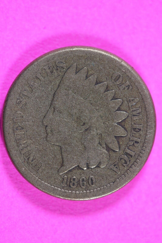 1860 Indian Head Cent Penny Early Type Exact Coin In Pictures Pictured 241