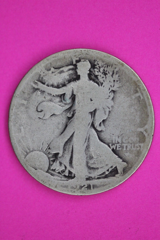 1921 P Walking Liberty Silver Half Dollar Guaranteed Authentic Genuine Coin 1508
