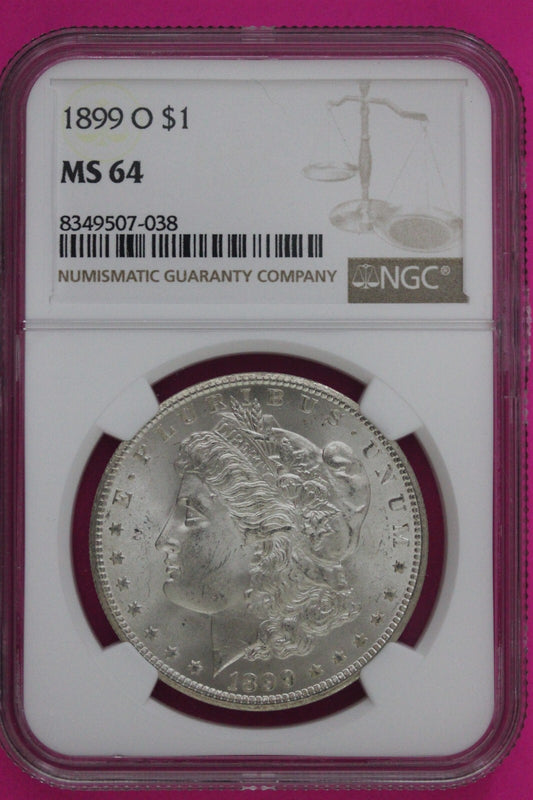 1899 O MS 64 Liberty Morgan Silver Dollar NGC Certified Graded Authentic 769