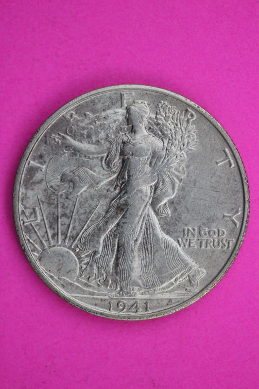 High Grade 1941 S Walking Liberty Half Dollar Scarce Key Date Silver Coin 146