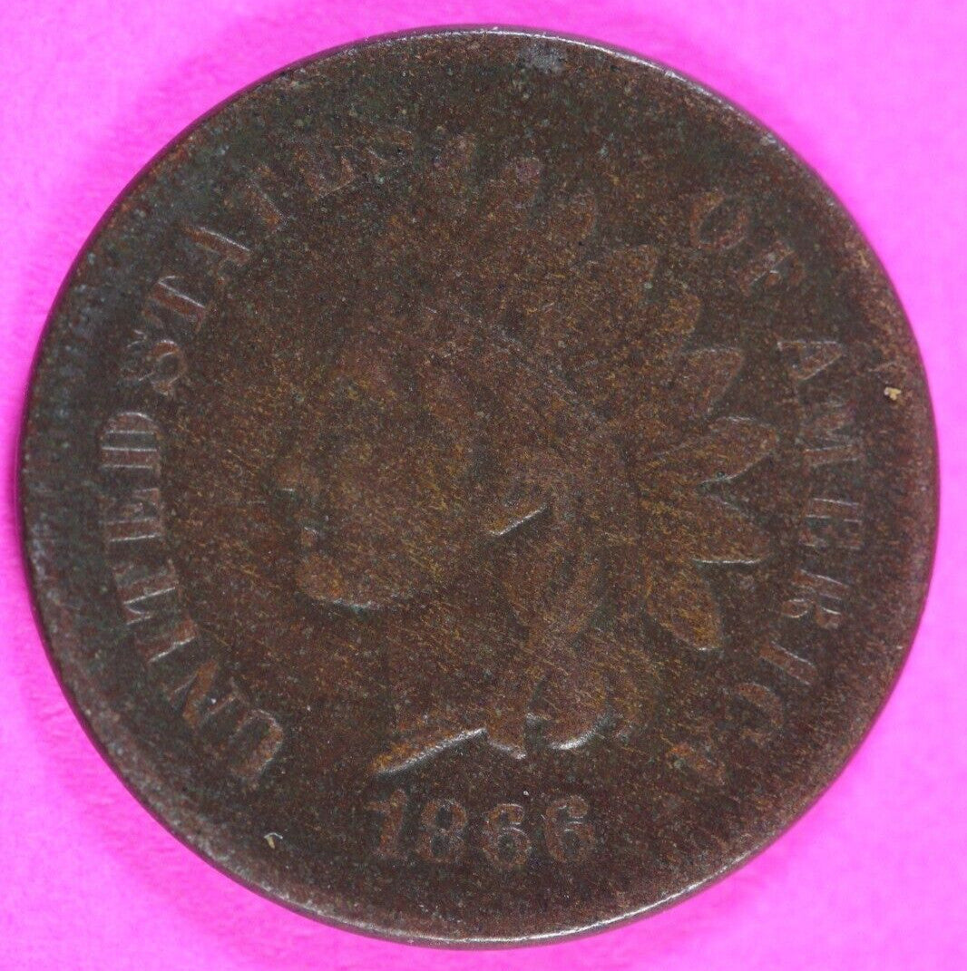 1866 Indian Head Cent Penny Scarce Early Type You Get Exact Coin Pictured 261