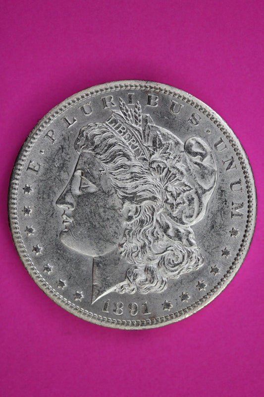 High Grade 1891 S Morgan Liberty Silver Dollar Guaranteed Authentic Coin 1804