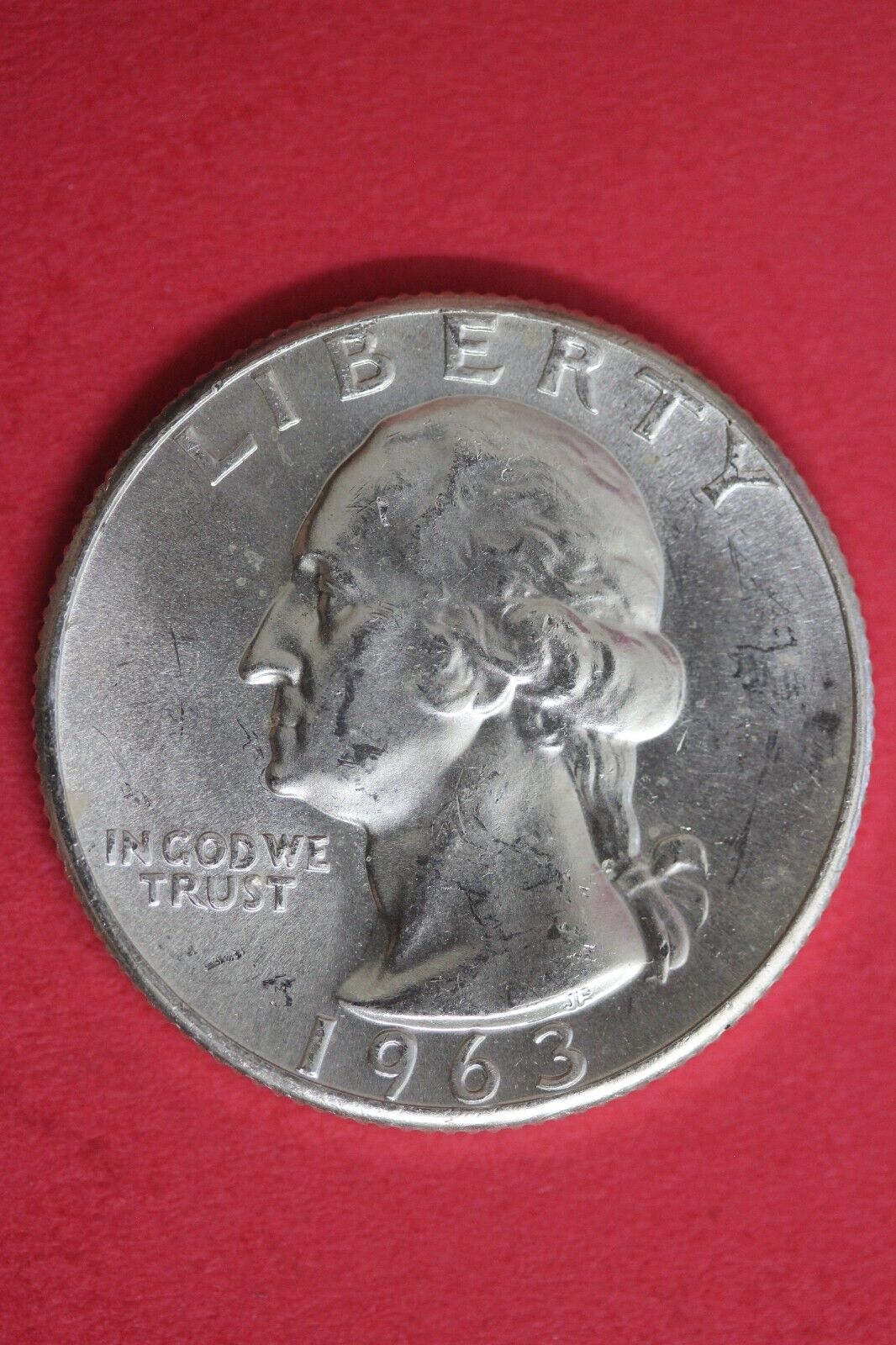 1963 Uncirculated Type B Reverse George Washington Quarter Exact Coin OCE 103