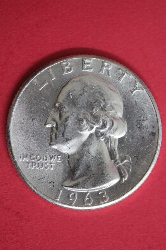 1963 Uncirculated Type B Reverse George Washington Quarter Exact Coin OCE 103